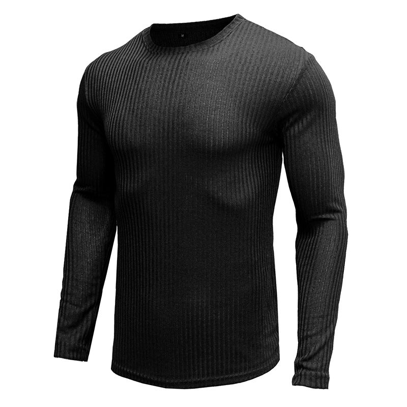 Herren finstrikket pullover med moderne ribdesign og elegant snit Stilla