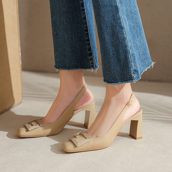 Damens Slingback Blockhæle med elegant spænde-detalje Stilla