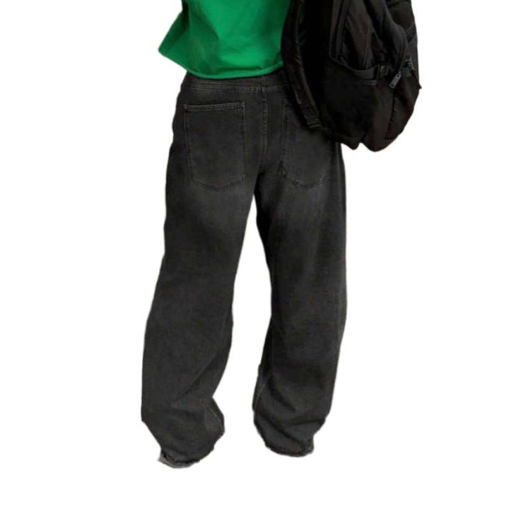 Dame High-Waist Baggy Jeans med unik vaskeproces Skovae