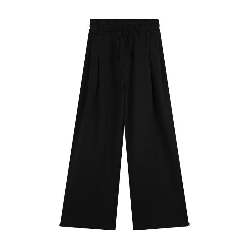 Dame bred Palazzo-bukser med elastisk talje og elegant plisseedetalje Stilla