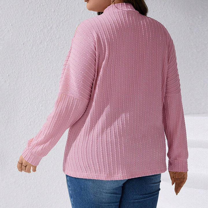 Dame afslappet top med off-shoulder design og struktureret stof Stilla