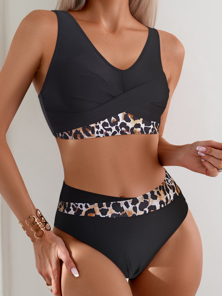 Dame Højt skåret Bikini-sæt med forførende Twist-design Stilla