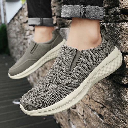 Unisex nan nahtløs slip-on sneakers med viskoelastisk indlægssål, fleksibel dæmpningssåle og åndbart strikoverdel Skovae