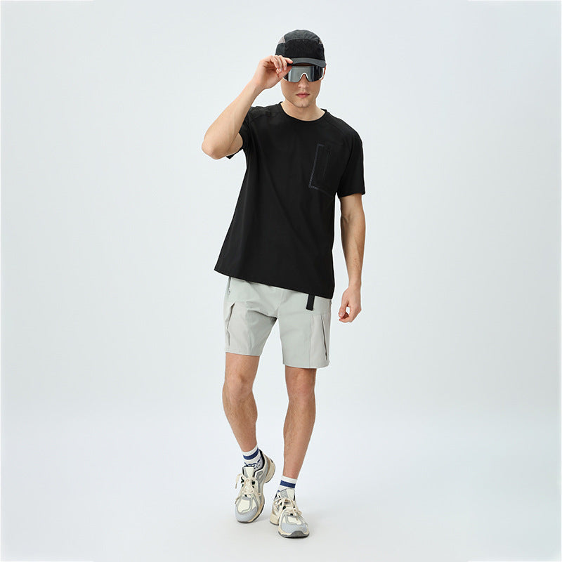 Herren Premium fritids-T-shirt med praktisk brystlomme og åndbart materiale Stilla