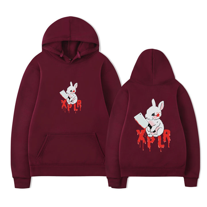 Kvinders hoodie med iøjnefaldende tegneserjemotiv og behagelig pasform Skovae