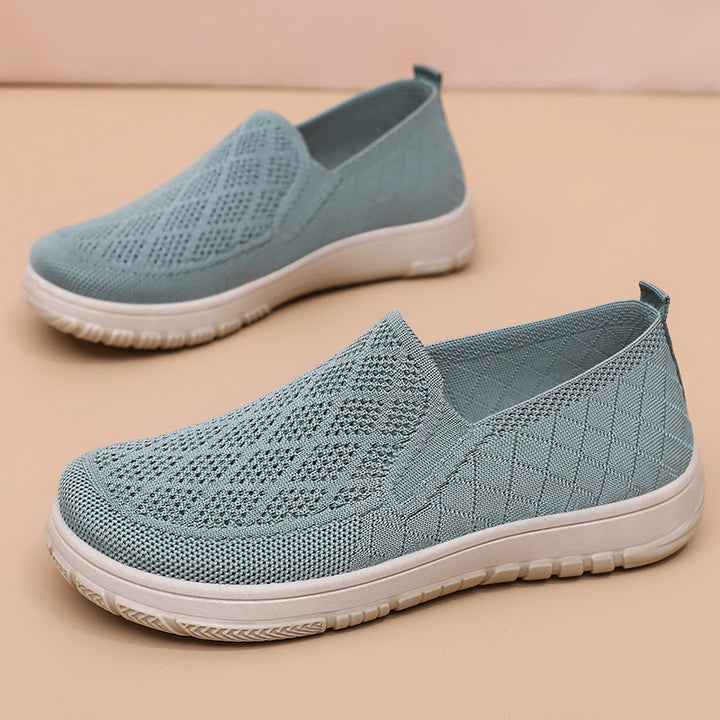 Femme Slip-On Strik Gå-Sneakers Stilla