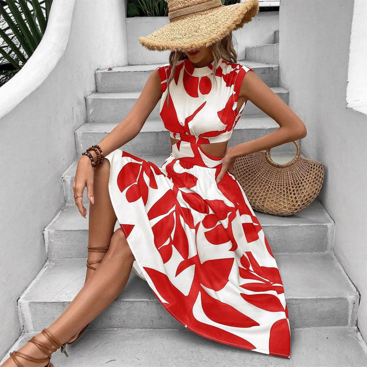 Dame Boho-chic Maxikjole med Cut-Outs Stilla
