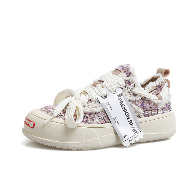 Dame Sneakers med stilfuldt strikdesign og komfortabel sål Stilla