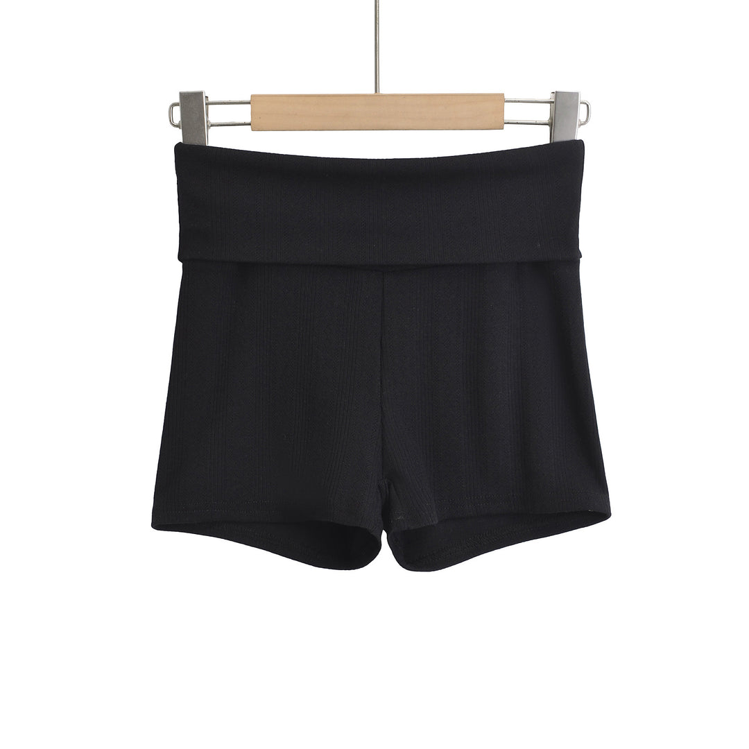 Dame Sporty Kort Shorts med høj talje og struktureret stof Stilla