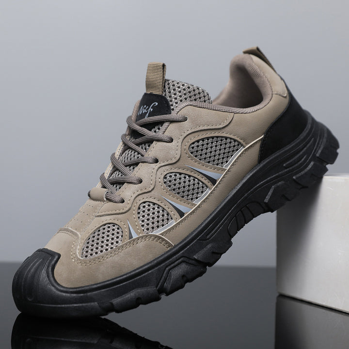 Herrernes multifunktionelle outdoor sneakers med åndbart mesh og stabilt profil Stilla
