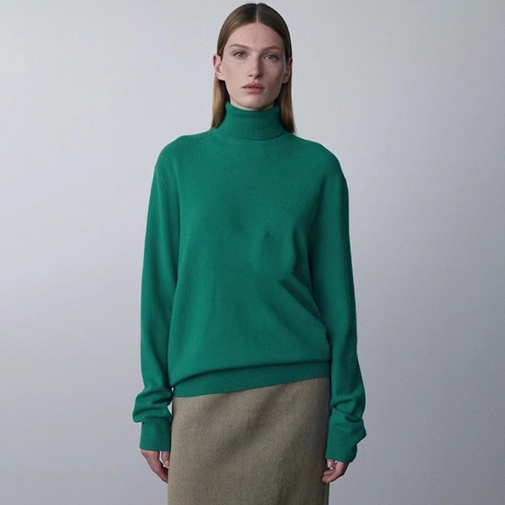 Dame rullekrave sweater lavet af luksuriøs kashmir-blanding med afslappet pasform Stilla