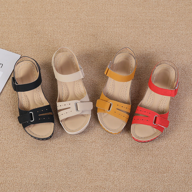 Dame Wedge-sandaler med anatomisk fodseng og justerbare remme Stilla