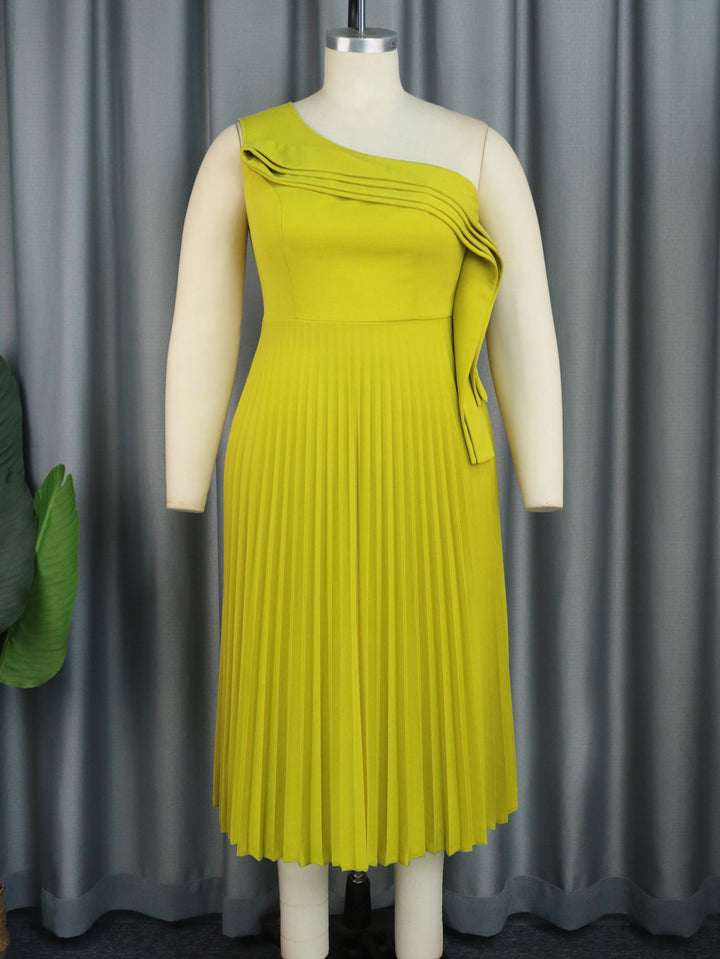 Dame Elegant Wickelkleid med asymmetrisk Ruffle-design Skovae