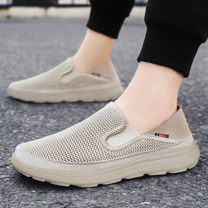 Dame Fleksible Slip-On Sneakers med åndbart Mesh-overdel og skridsikker sål Stilla
