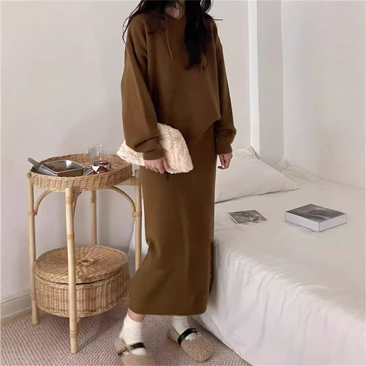 Kvindernes hoodie kjole med elegant snit og praktiske lommer Stilla