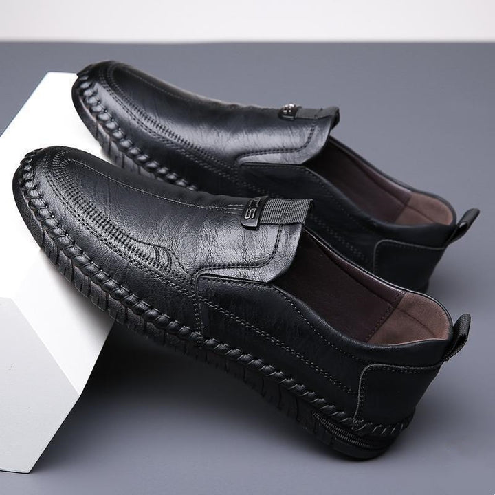 Herre Slip-On Fritidslæder Sko med fleksibel Sål Støtte Stilla