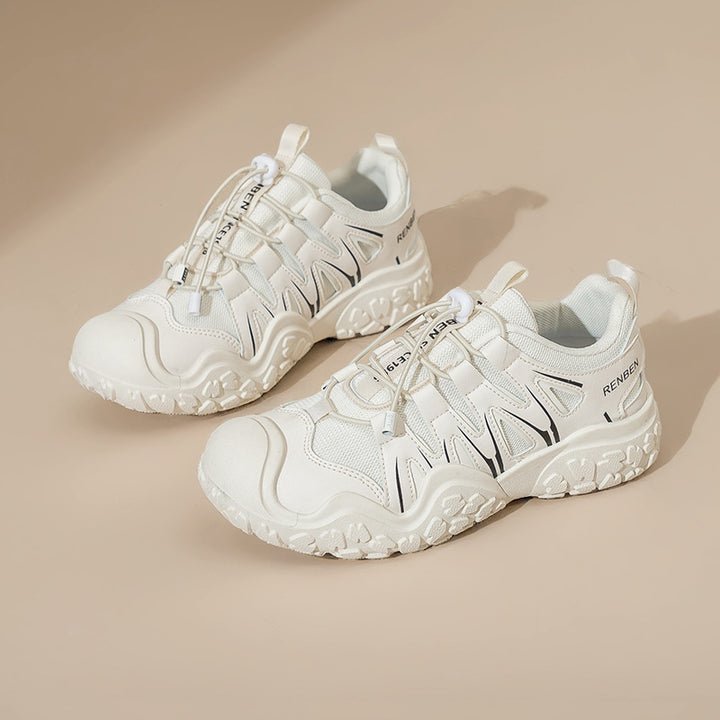 Dame Sporty Sneakers med elastisk snøresystem og dæmpende sålprofil Stilla