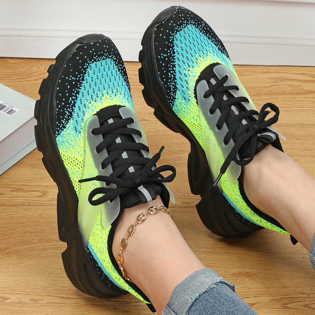 Dame Sporty løbe- og fritidssneakers med højdæmpende såleprofil og åndbart overmateriale Stilla