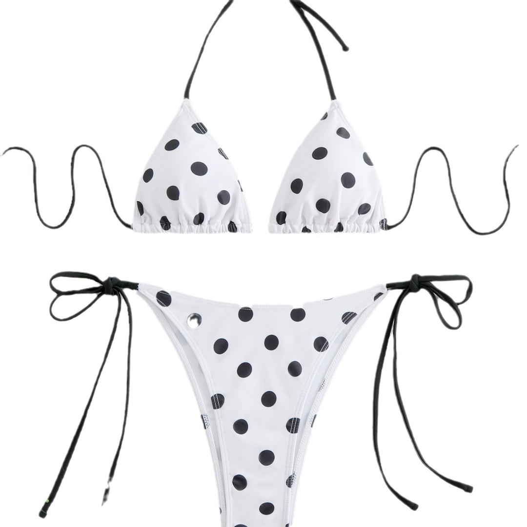 Dame prikker trekant bikini sæt Stilla