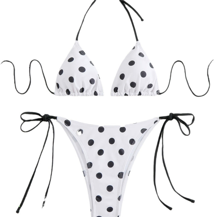 Dame prikker trekant bikini sæt Stilla