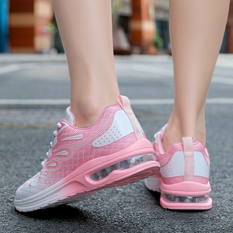 Dame nan præstationsorienteret fitness sneakers med synlig luftdæmpning og sømløst strikket overmateriale Skovae