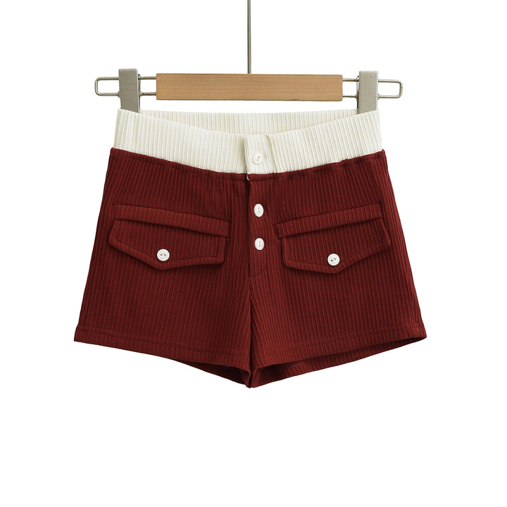 Dame fritidsshorts med elastisk talje og dekorative lommer Stilla