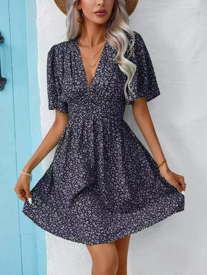 Dame blomsterklædning minidress Stilla