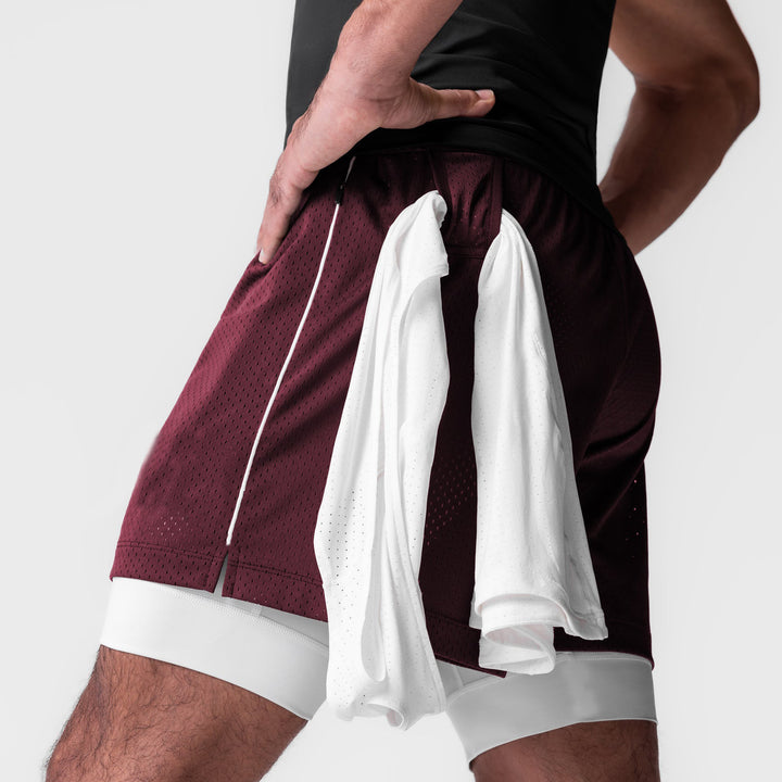 Herrer Sporty Mesh-Shorts med integreret undertøj og praktiske lommer Stilla
