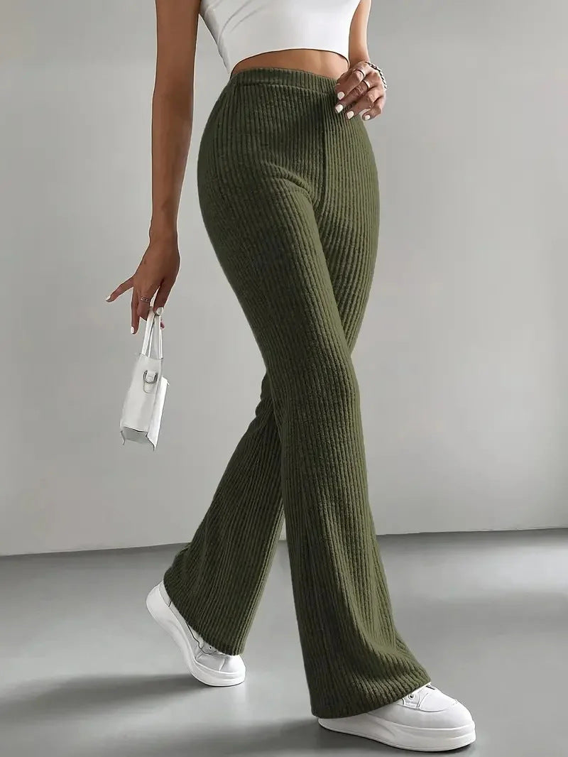 Dame Wide-Leg Ribbett-Bukser Skovae