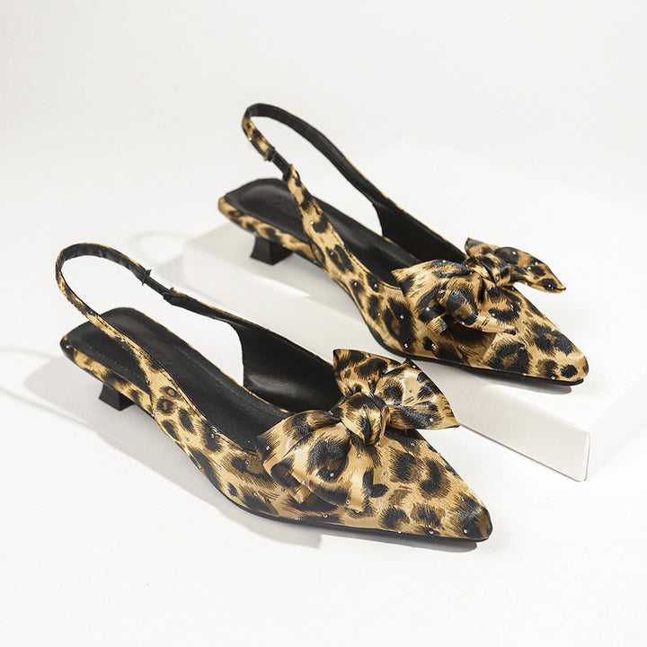 Femme Slingback Sløjfe-Detalje Ballerinas Stilla