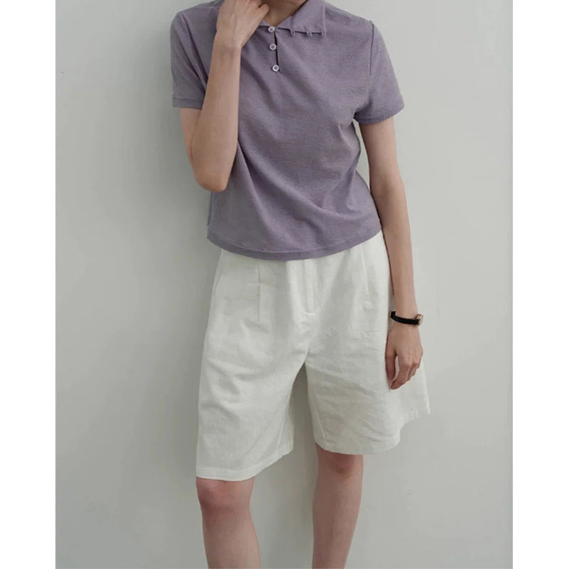 Dame Polo T-shirt med moderne snit og fin tekstur Stilla
