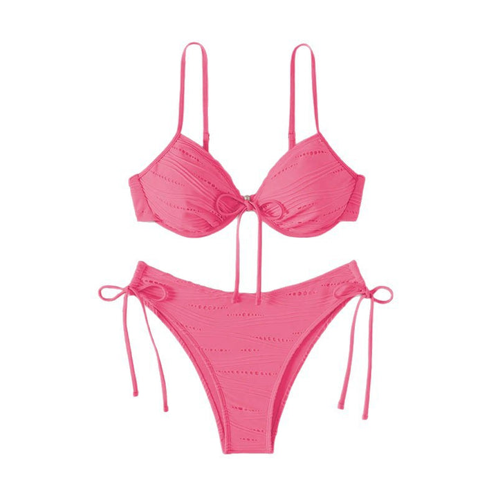 Dame bikini sæt med fashionable ruffle detaljer og justerbare stropper Skovae