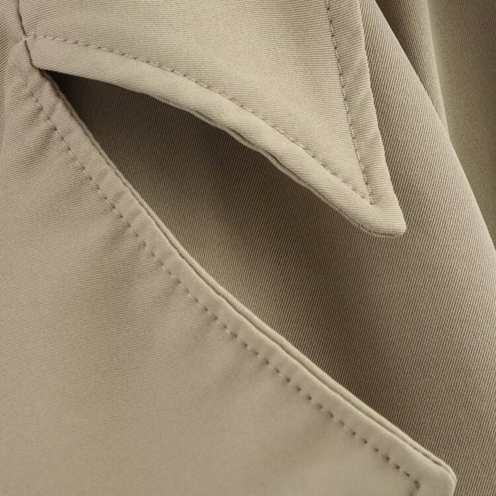 Dame fashion trenchcoat med bred krave og praktiske lommer Stilla