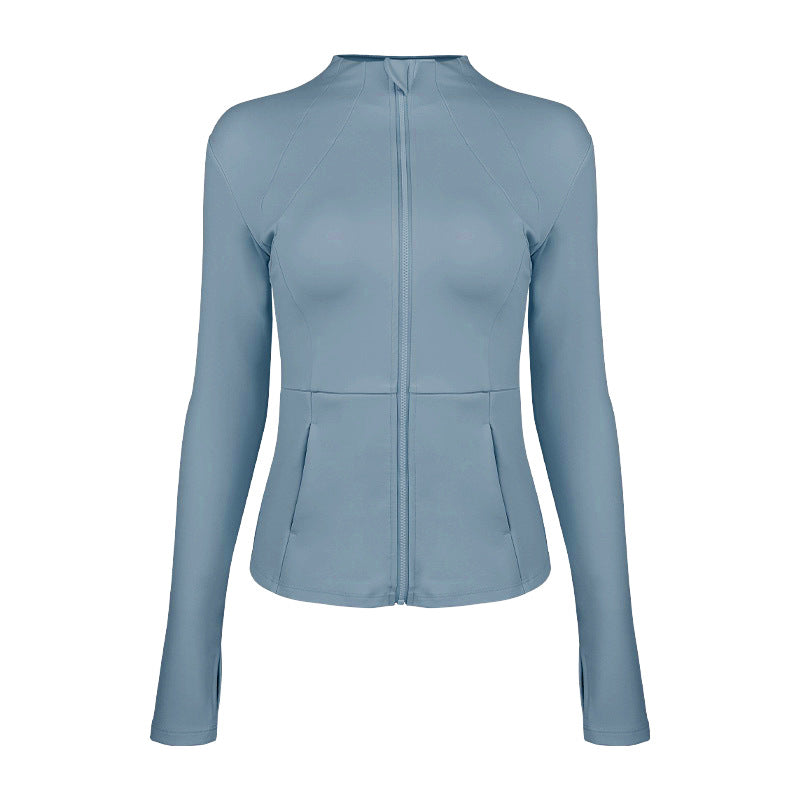 Dame sporty funktionel jakke med elegant snit og praktiske lynlåslommer Stilla