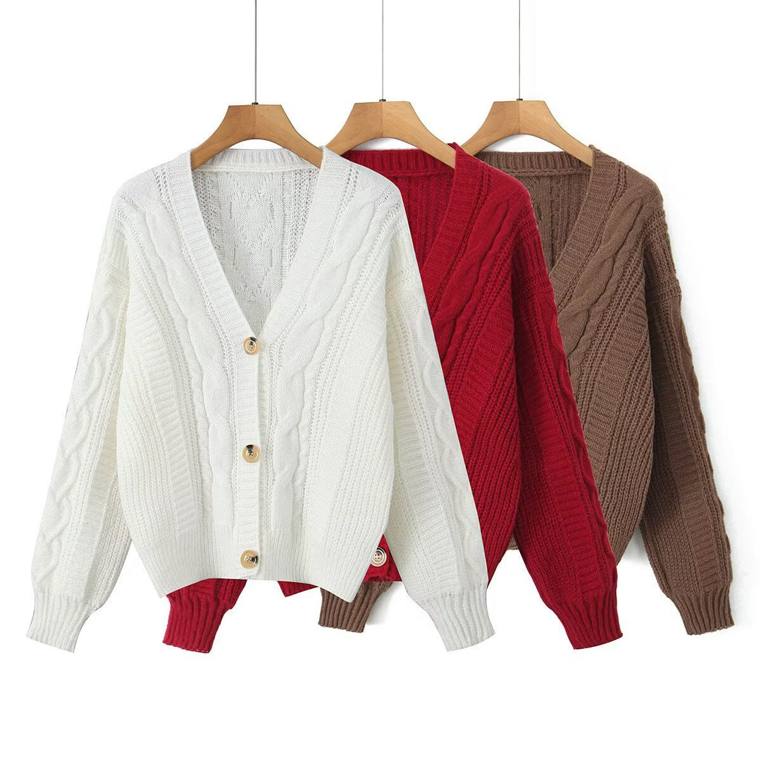 Damer hyggelig cardigan med V-hals Stilla