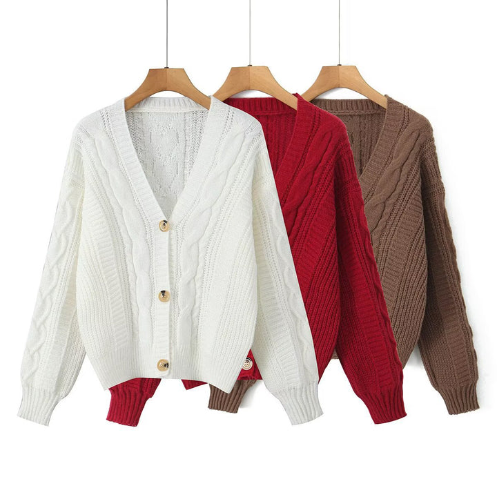 Damer hyggelig cardigan med V-hals Stilla