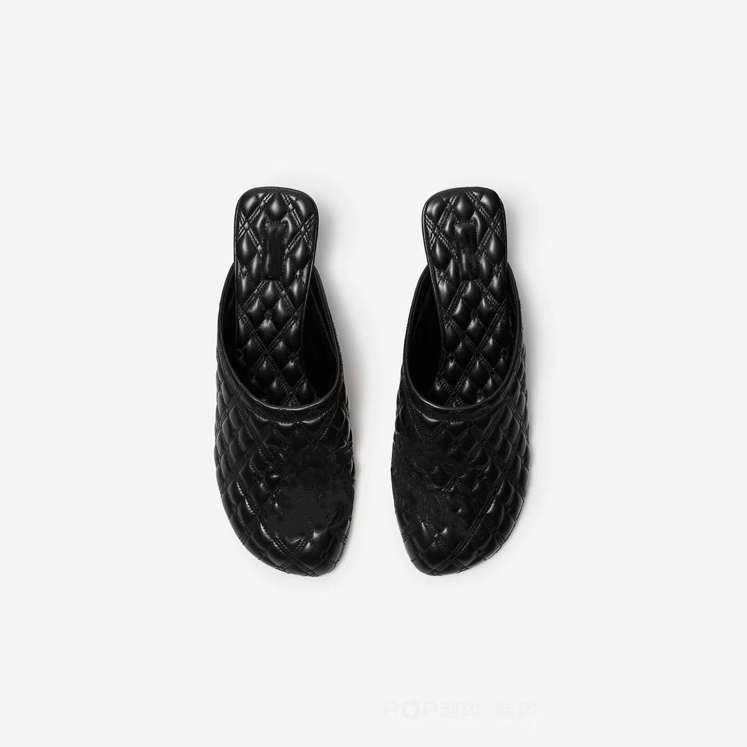 Femme polstret slippers med skulpteret hæl Stilla