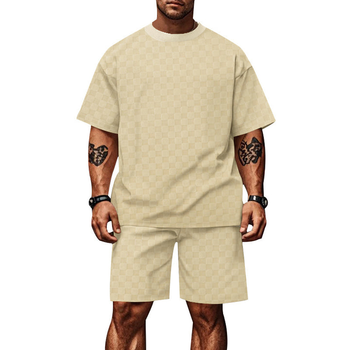 Herre afslappet T-shirt og shorts sæt Stilla