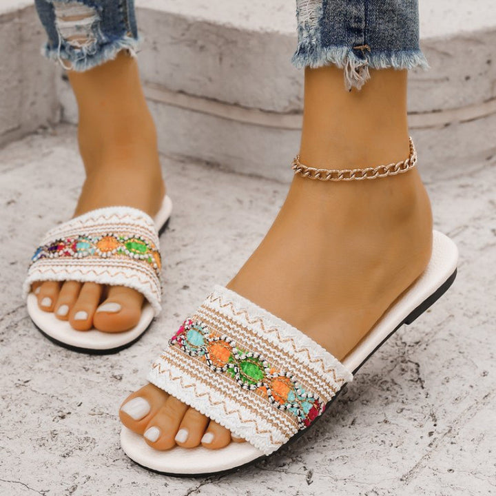 Dame sommerlige clogs med fortryllende dekoration og ergonomisk fodseng Stilla