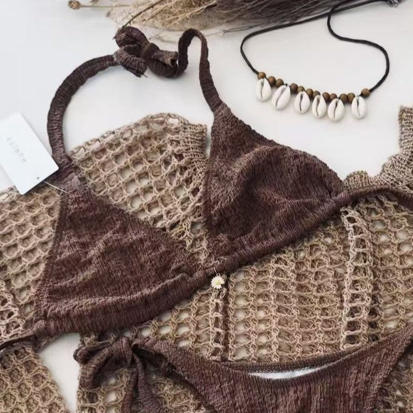 Dame bikini sæt med gennemsigtig overlayer Skovae