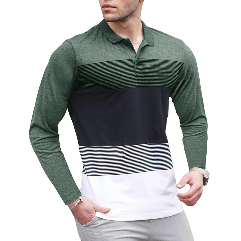 Herrer poloshirt med stilfuldt farveblok-design og åndbare egenskaber Stilla