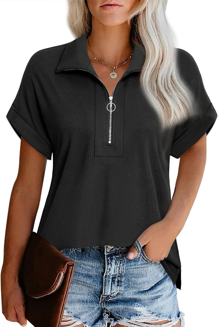 Dame Modern Zip-Up Fritidstop Stilla