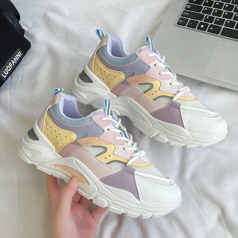 Dame Sporty Chunky Sneakers med åndbar mesh-konstruktion og stabiliserende sål Stilla