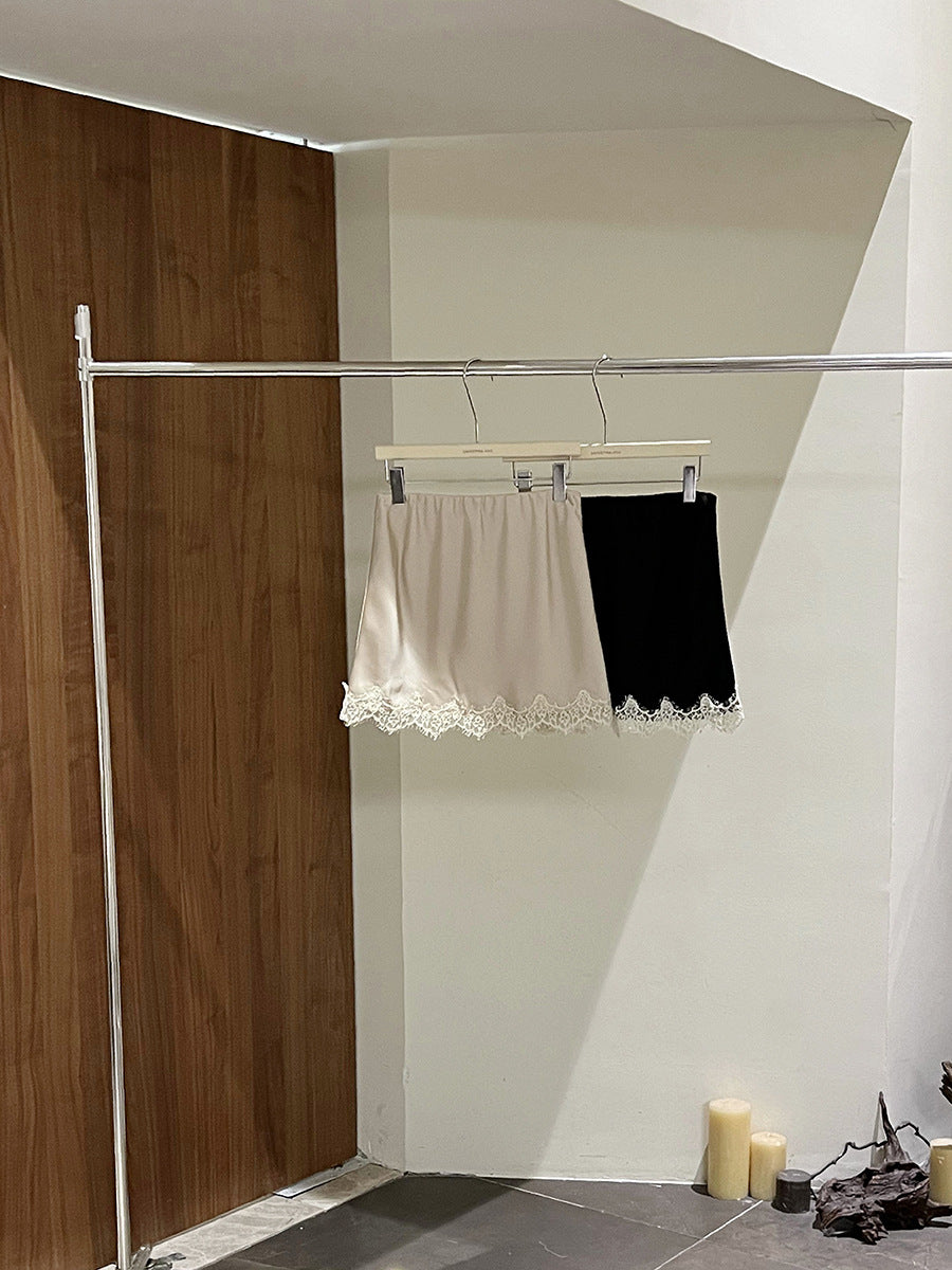 Dame Skirt med elegant spids kanten Stilla