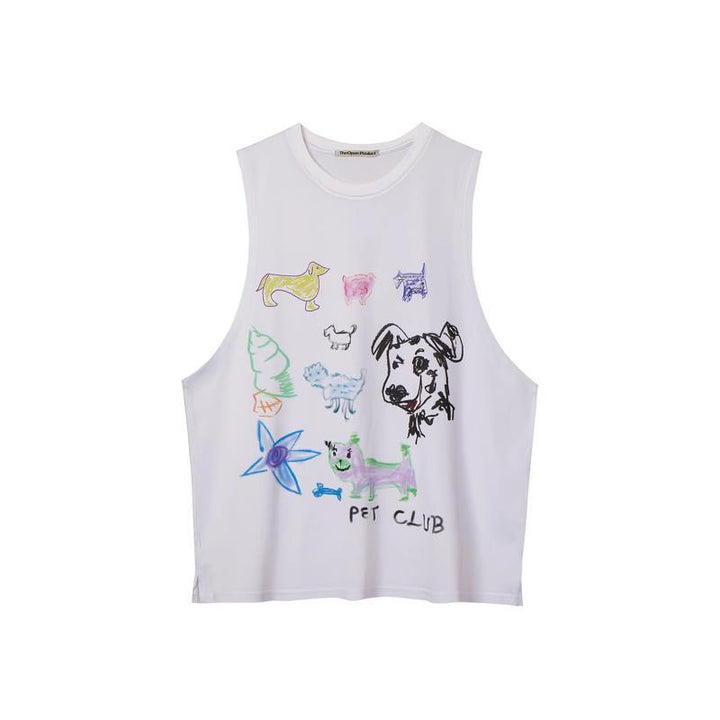 Dame Kunstnerisk Grafik Tank Top Stilla
