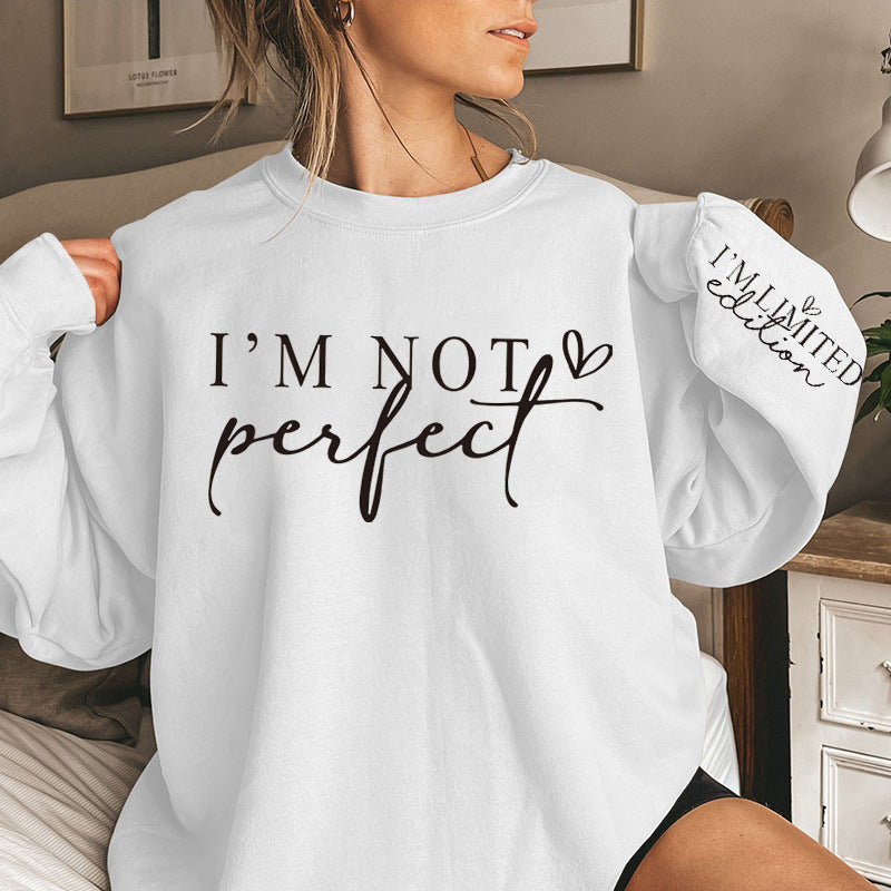 Kvindernes Oversized Sweatshirt med Unikt Statement Print Skovae