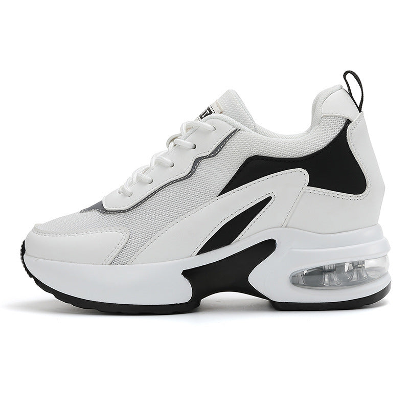 Dame nan luftpolstrede plateau-sneakers med synlig hæl luftkapsel og åndbart mesh sko