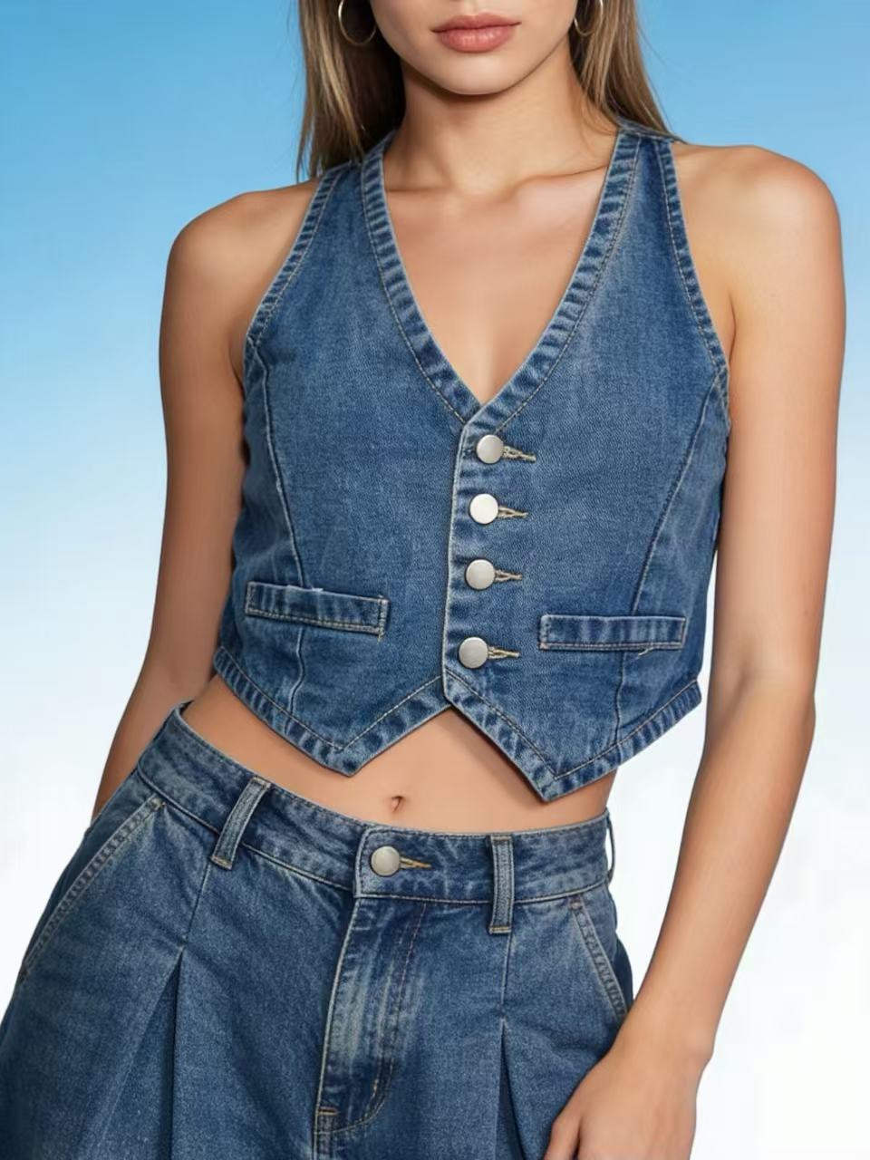 Damer Jeansvest Skovae
