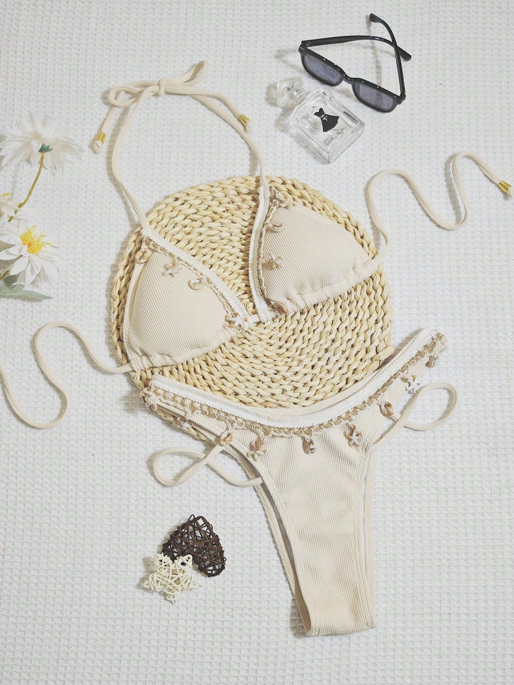 Dame Trekant Flettet Bikini Sæt Stilla