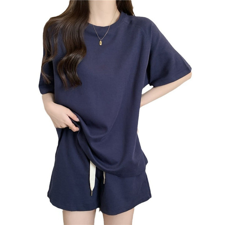 Femme Crop Relaxed Fit Lounge Set med snoretræk detalje Stilla